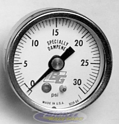 Barry Grant 30 psi Fuel Pressure Gauge (Bottom Mount)