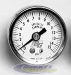 Barry Grant 15 psi Fuel Pressure Gauge (Back Mount)