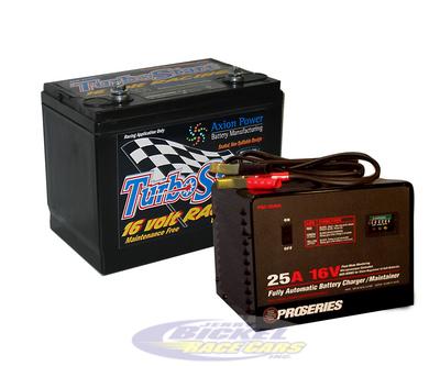 TurboStart 16 Volt AGM Battery and 25 amp Charger Combo